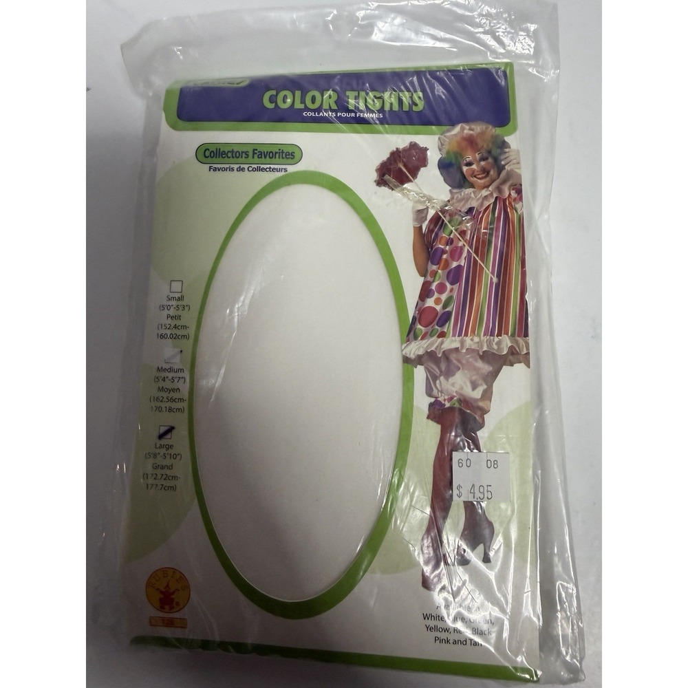 Ladies White Colored Rights Size L 5'8"-5'10" By Rubies